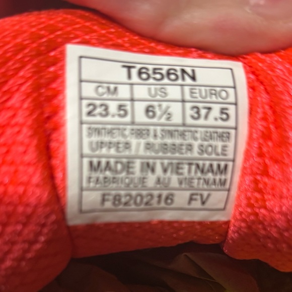 ASICS dynamic duomax running shoes gray/orange size 6.5 IGS - Picture 9 of 10